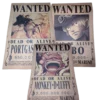 affiches-de-recherche-3-freres Pack 3 Frères Luffy Ace Sabo format A3 papier vieilli - Wanted Store One Piece