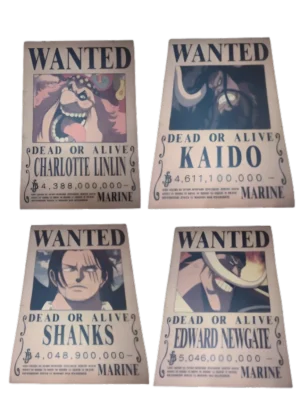 affiches-de-recherche-anciens-empereurs Pack Anciens Yonkos Roger Whitebeard format A3 papier vieilli - Wanted Store One Piece