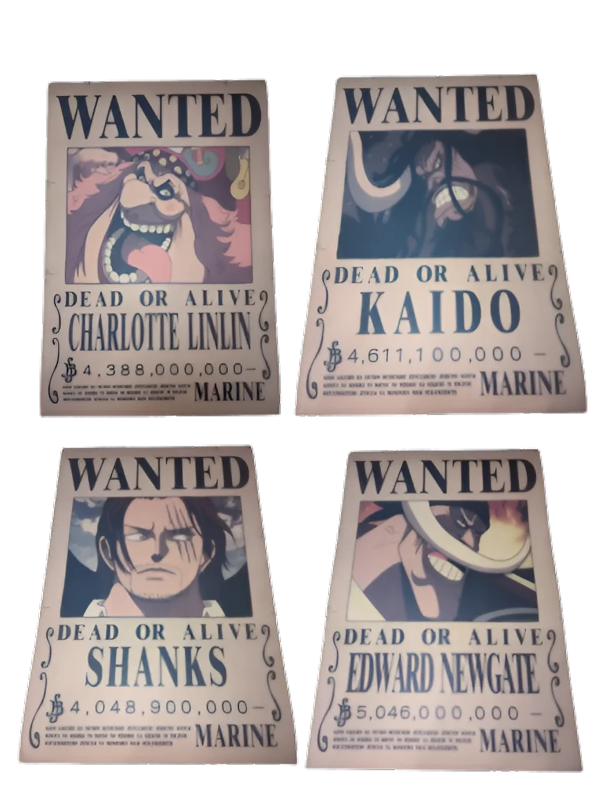 Pack Anciens Yonkos Roger Whitebeard format A3 papier vieilli - Wanted Store One Piece