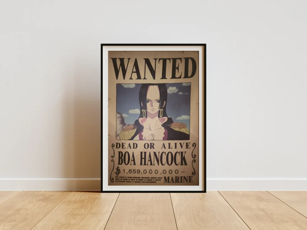Boa-Hancock Affiche Wanted Boa Hancock 1,659 milliard ฿ - One Piece format A3 papier vieilli