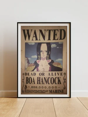 Boa-Hancock Affiche Wanted Boa Hancock 1,659 milliard ฿ - One Piece format A3 papier vieilli