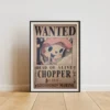 Chopper Affiche Wanted Tony Tony Chopper 1 000 ฿ - One Piece format A3 papier vieilli