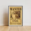 Ener Affiche Wanted Enel Dieu de Skypiea - One Piece format A3 papier vieilli