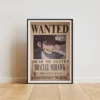 Mihawk Affiche Wanted Dracule Mihawk Œil de Faucon 3,59 milliards ฿ - One Piece format A3 papier vieilli