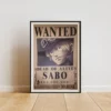 Sabo Affiche Wanted Sabo Révolutionnaire 602 millions ฿ - One Piece format A3 papier vieilli