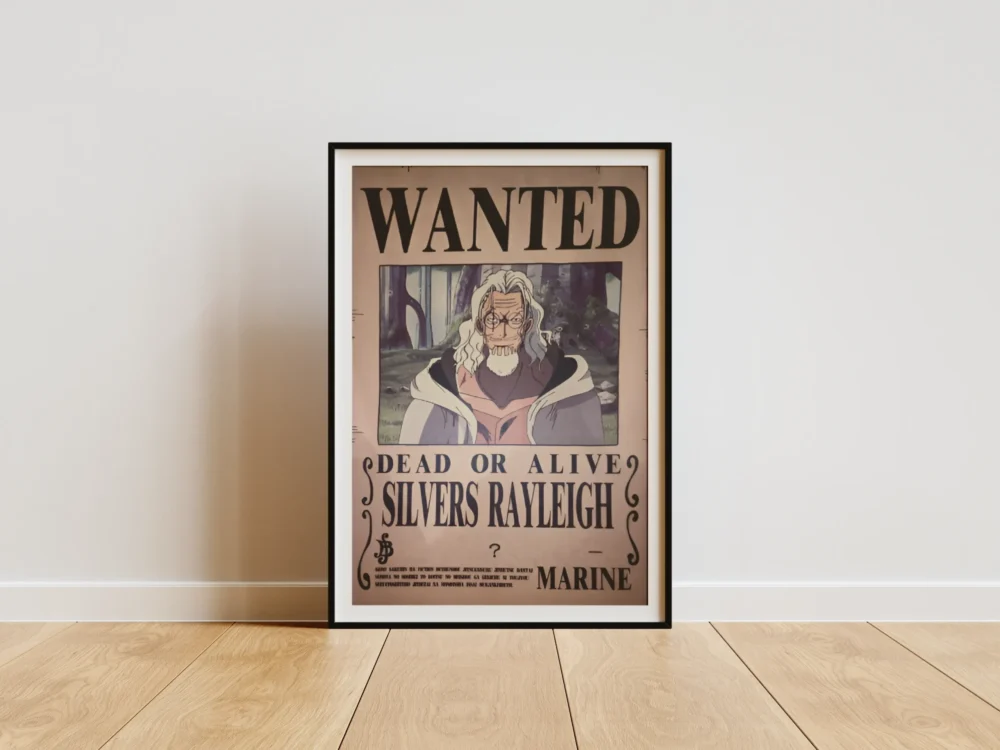Silvers-Rayleigh Affiche Wanted Silvers Rayleigh - One Piece format A3 papier vieilli