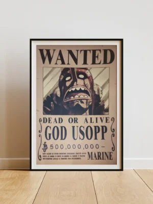 Usopp Affiche Wanted Usopp Sogeking 500 millions ฿ - One Piece format A3 papier vieilli