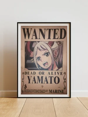 Yamato Affiche Wanted Yamato - One Piece format A3 papier vieilli