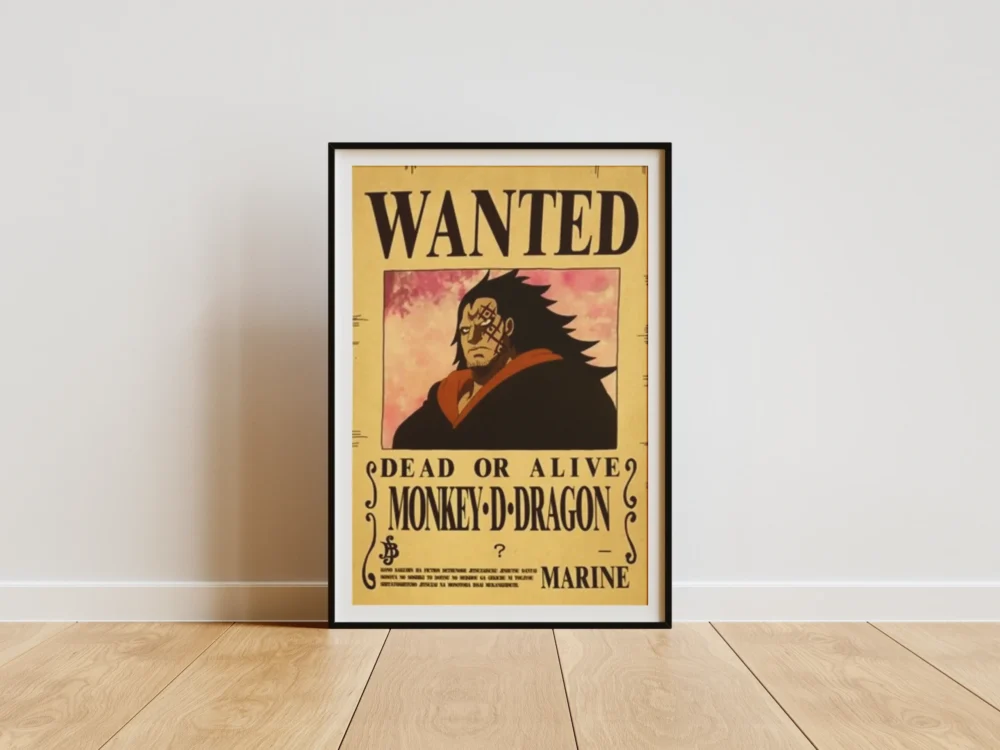 monkey-d-dragon Affiche Wanted Monkey D. Dragon - One Piece format A3 papier vieilli