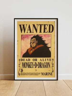monkey-d-dragon Affiche Wanted Monkey D. Dragon - One Piece format A3 papier vieilli