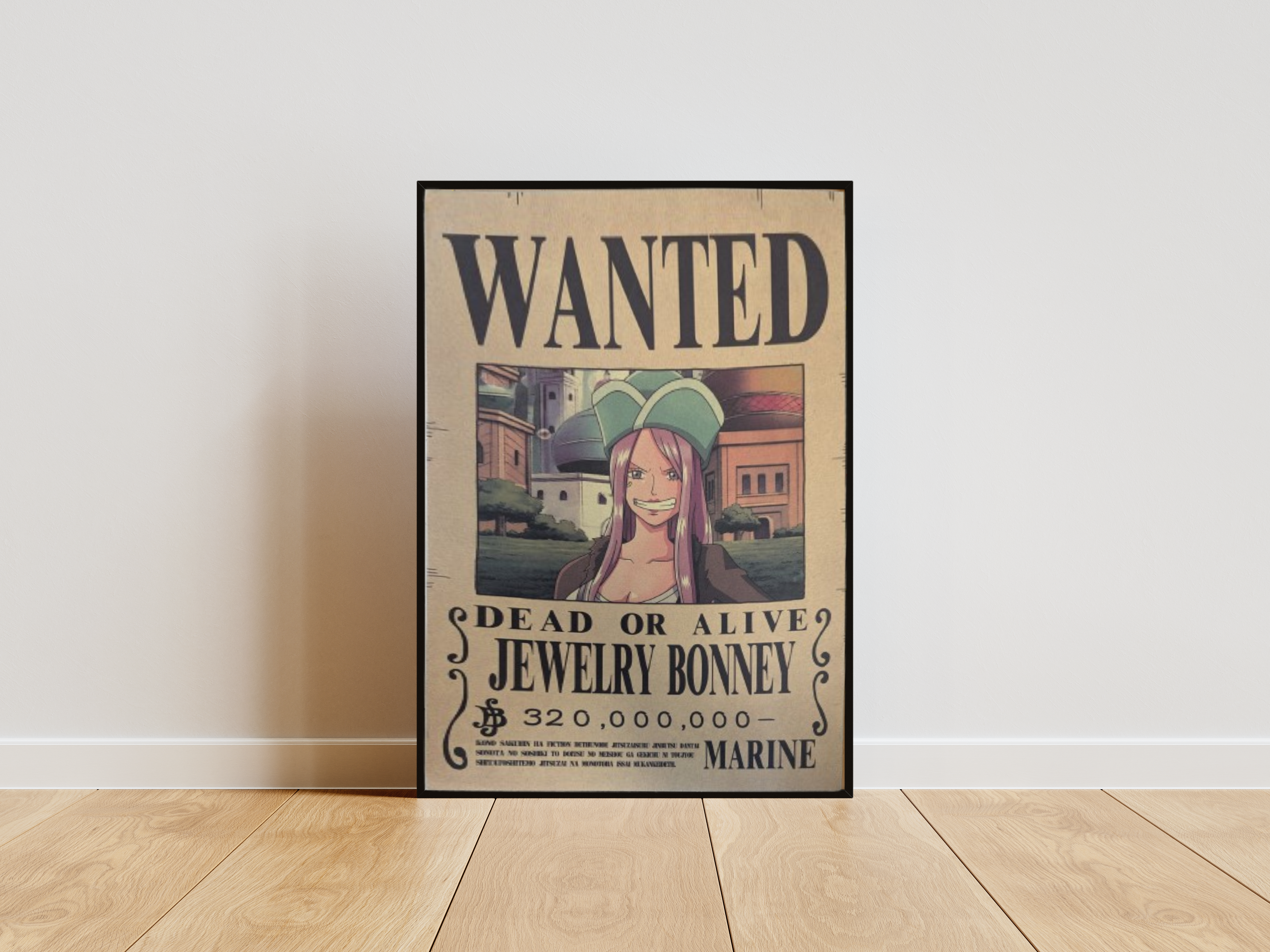 JewelryBonney Affiche Wanted Jewelry Bonney 320 millions ฿ - One Piece format A3 papier vieilli