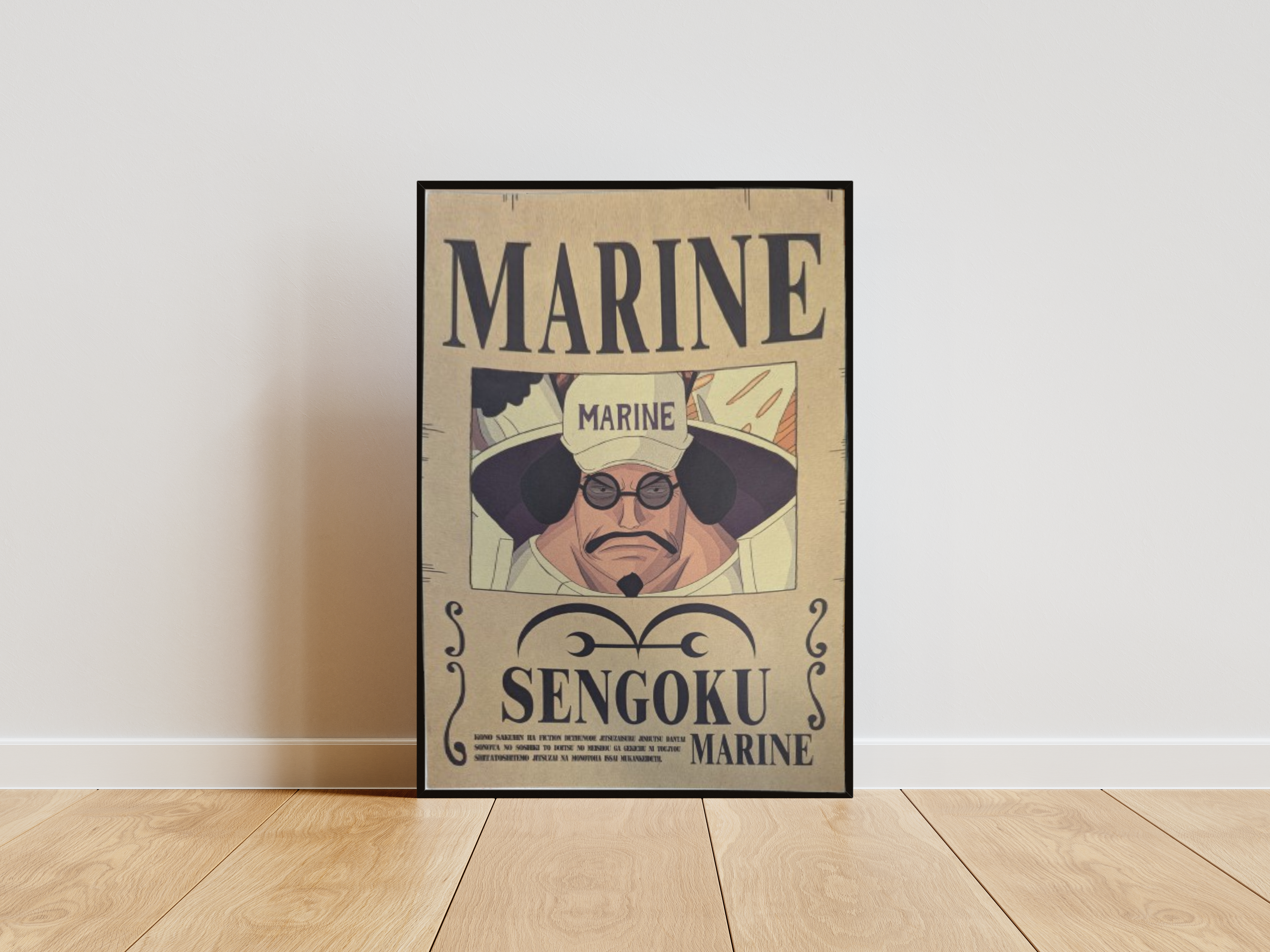 Affiche Sengoku le Bouddha One Piece format A3 papier vieilli