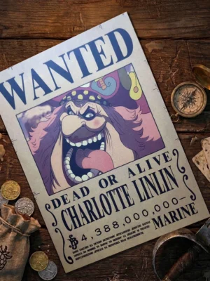 Big_mom_pirate Affiche Wanted Big Mom- One Piece format A3 papier vieilli