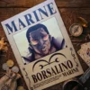 Borsalino_Kizaru_pirate Affiche Wanted Kizaru - One Piece format A3 papier vieilli