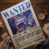 Eustass_kid_pirate Affiche Wanted Eustass Kid - One Piece format A3 papier vieilli