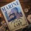 Garp_pirate Affiche Wanted Garp - One Piece format A3 papier vieilli
