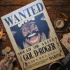 Gol_D_Roger_pirate Affiche Wanted Gol D Roger - One Piece format A3 papier vieilli