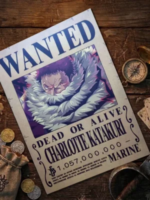 Katakuri_pirate Affiche Wanted Katakuri - One Piece format A3 papier vieilli