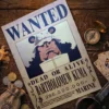 Kuma_pirate Affiche Wanted Kuma - One Piece format A3 papier vieilli