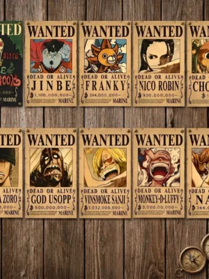 Lot_Equipage Pack Equipage Luffy format A3 papier vieilli - Wanted Store One Piece