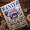 Luffy_Gear5_pirate Affiche Wanted Monkey D Luffy Gear 5 - One Piece format A3 papier vieilli