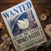 Luffy_pirate Affiche Wanted Monkey D Luffy - One Piece format A3 papier vieilli