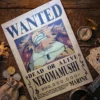 Nekomamushi_pirate Affiche Wanted Nekomamushi - One Piece format A3 papier vieilli