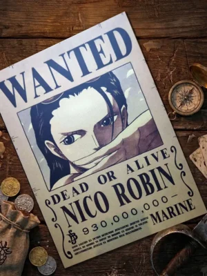 Nico_Robin Affiche Wanted Nico Robin - One Piece format A3 papier vieilli