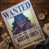 Oden_pirate Affiche Wanted Oden - One Piece format A3 papier vieilli