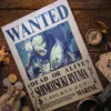Ryuma_pirate Affiche Wanted Ryuma - One Piece format A3 papier vieilli