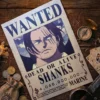 Shanks_pirate Affiche Wanted Shanks - One Piece format A3 papier vieilli