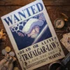Trafalgar_Law_pirate Affiche Wanted Trafalgar Law - One Piece format A3 papier vieilli