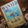 marco_pirate Affiche Wanted Marco - One Piece format A3 papier vieilli